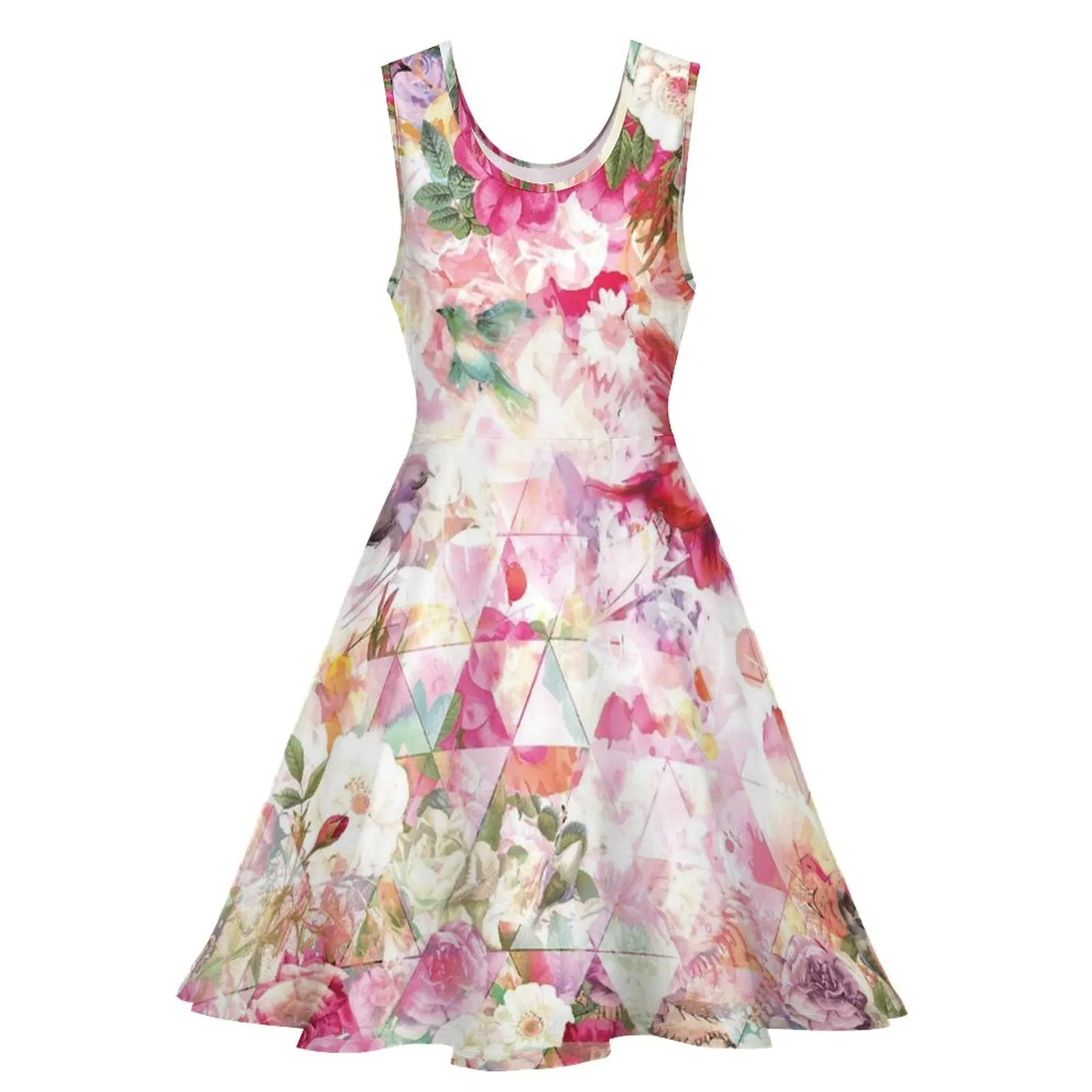 

2022 new summer dress fashion elegant floral skirt print unique Y2K style A-shaped evening dress seaside dress
