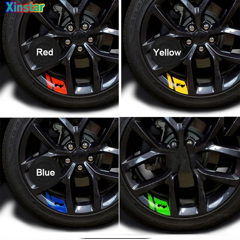 

6Pcs Reflective Car Rim Sticker For Jeep Wrangler JK 18" To 21"