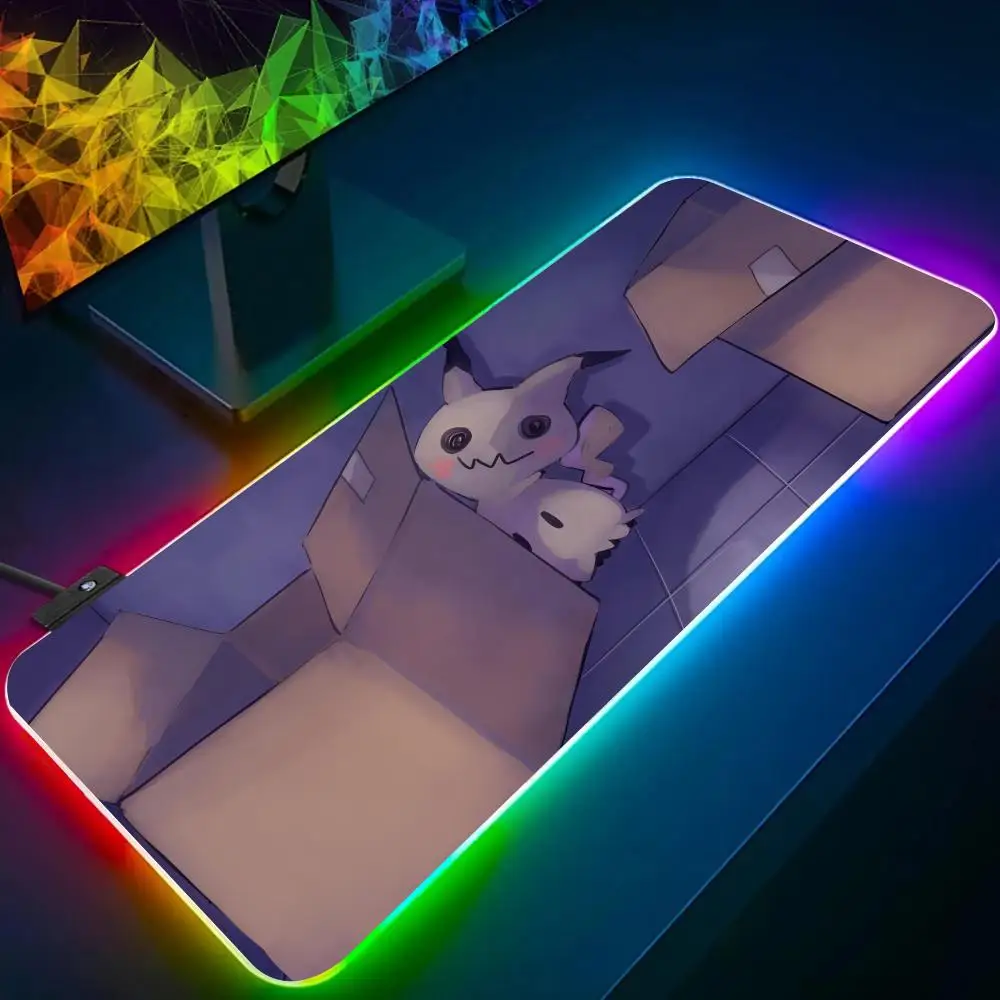 Игровой коврик для мыши M-Mimikyu RGB светящийся персональный рисунок