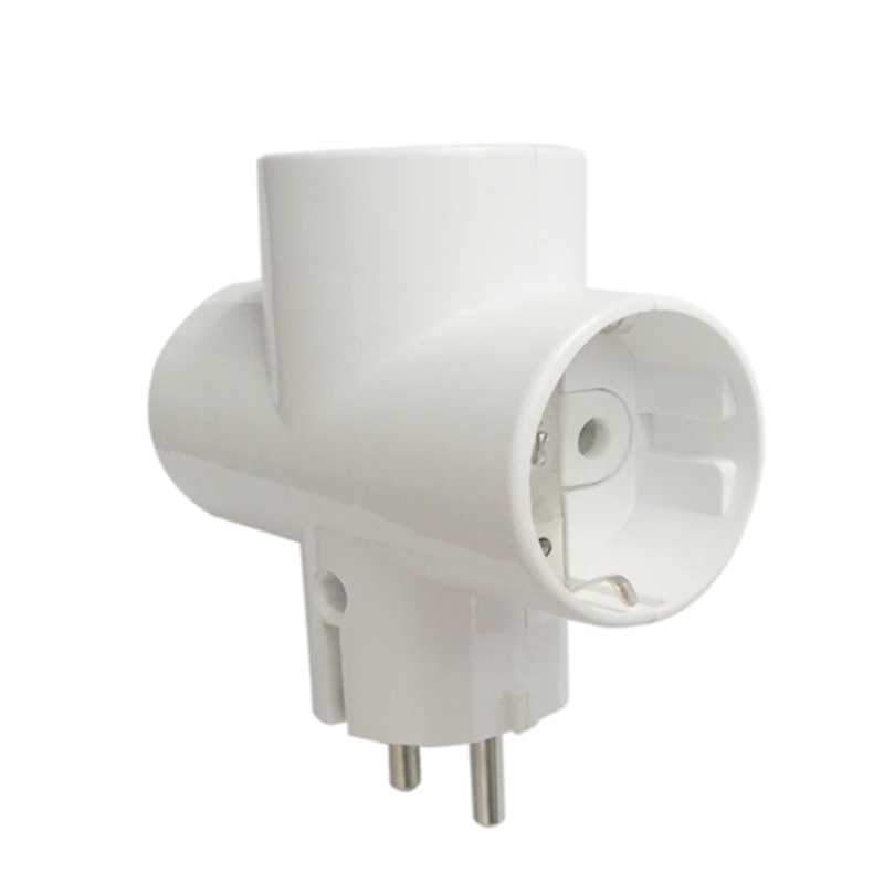 

1 To 3 Way European Type Conversion Socket EU Standard Power Adapter Wall Socket 16A 110-250V Travel Plugs 1000W