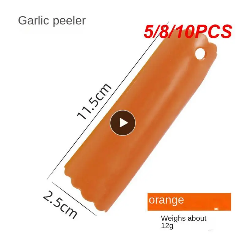 

5/8/10PCS Convenient Stainless Steel Garlic Press Curved Hand-held Garlic Spud Vegetable Onion Cutter Manual Garlic Peeler