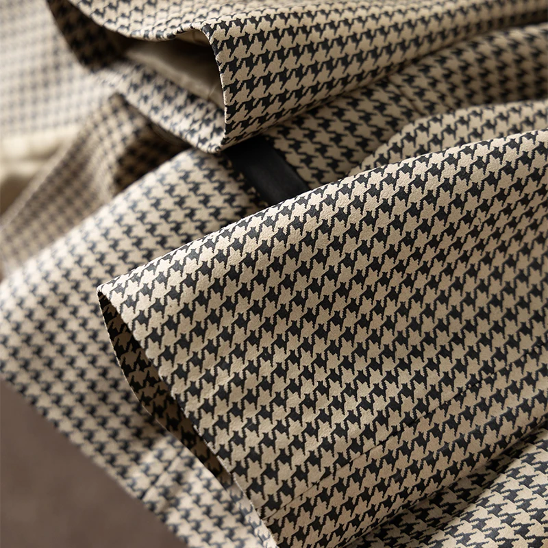 High-quality Casaco Feminino  High Street  Single Breasted Fashion Sheepskin  Spliced Genuine Leather Jacket  O-Neck