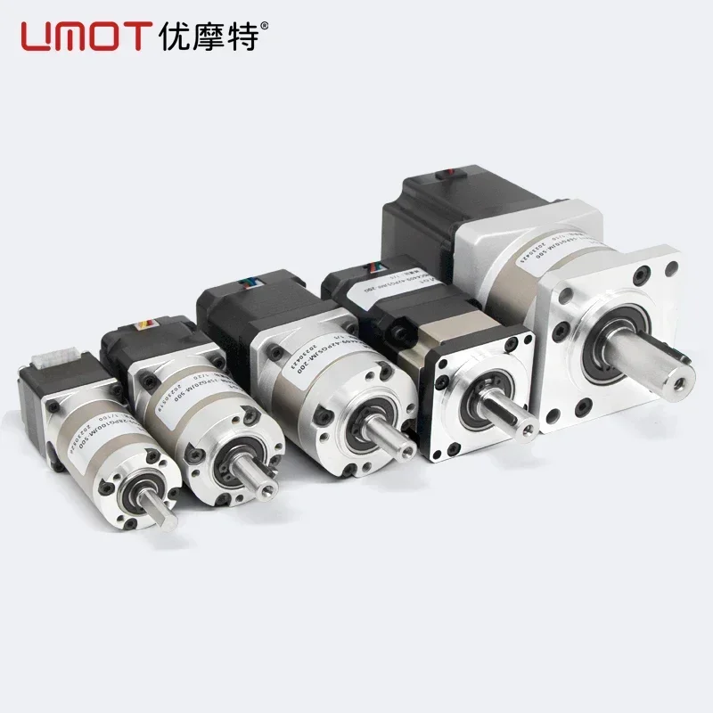 Фото UMOT Nema11 Nema14 Nema17 Nema23 Nema24 Micro Высокоточный планетарный шаговый двигатель с передаточным числом и передаточным редуктором скорости 1:3-1:100 №1