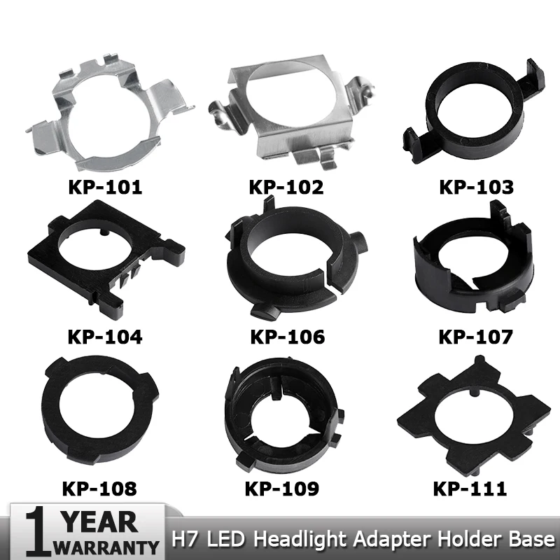

H7/H1 LED Headlight Bulbs Adapter Base Mounting Adapter Holders H1 H7 Lamp Installing for BMW/Hyundai/Benz/Buick/Nissan