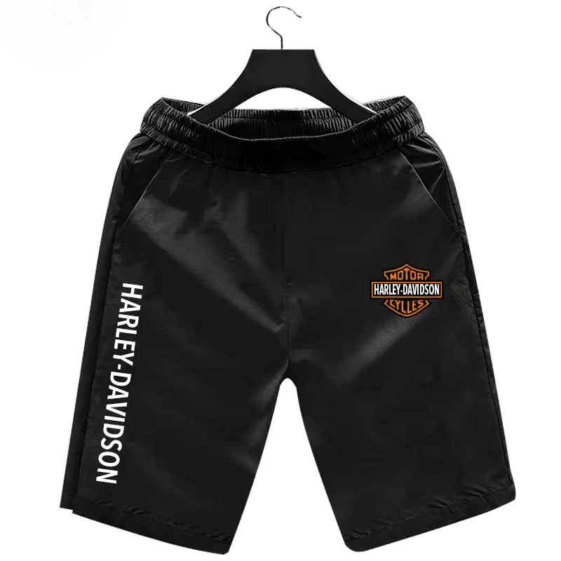 

2023 New casual all-match printing Harleys motorcycle quick-drying shorts men's five-point pants summer dress