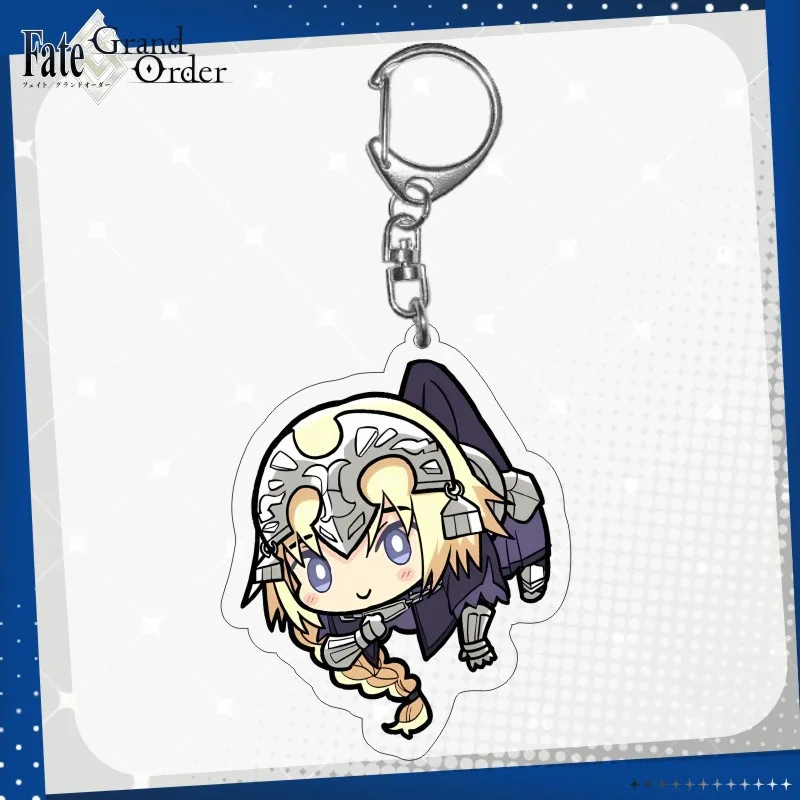 Фото Акриловый брелок Fate/Grand Order FGO Saber Fate/Zero, сопутствующие товары, брелок-украшение, подарок для друзей и фанатов, подвеска для сумки, сувенир, кольцо для ключей №4
