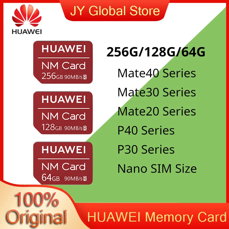 

90MB/s Speed 100% Original For Huawei Mate 20/20 Pro/20X/20RS/P30/P30 Pro NM Card 64GB/128GB/256GB Nano Memory Card
