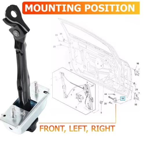 Фото Для Vauxhall Opel Astra J MK6 GTC Buick Verano 2009-2016 OE # 13270665 Ограничитель звена ремня передней и задней дверной петли №4