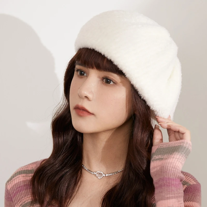 

Elegant Ladies Wool Beret British Vintage Painter Hat High Quality Woolen Solid Color Warm Felt Hat Berets Caps For Women
