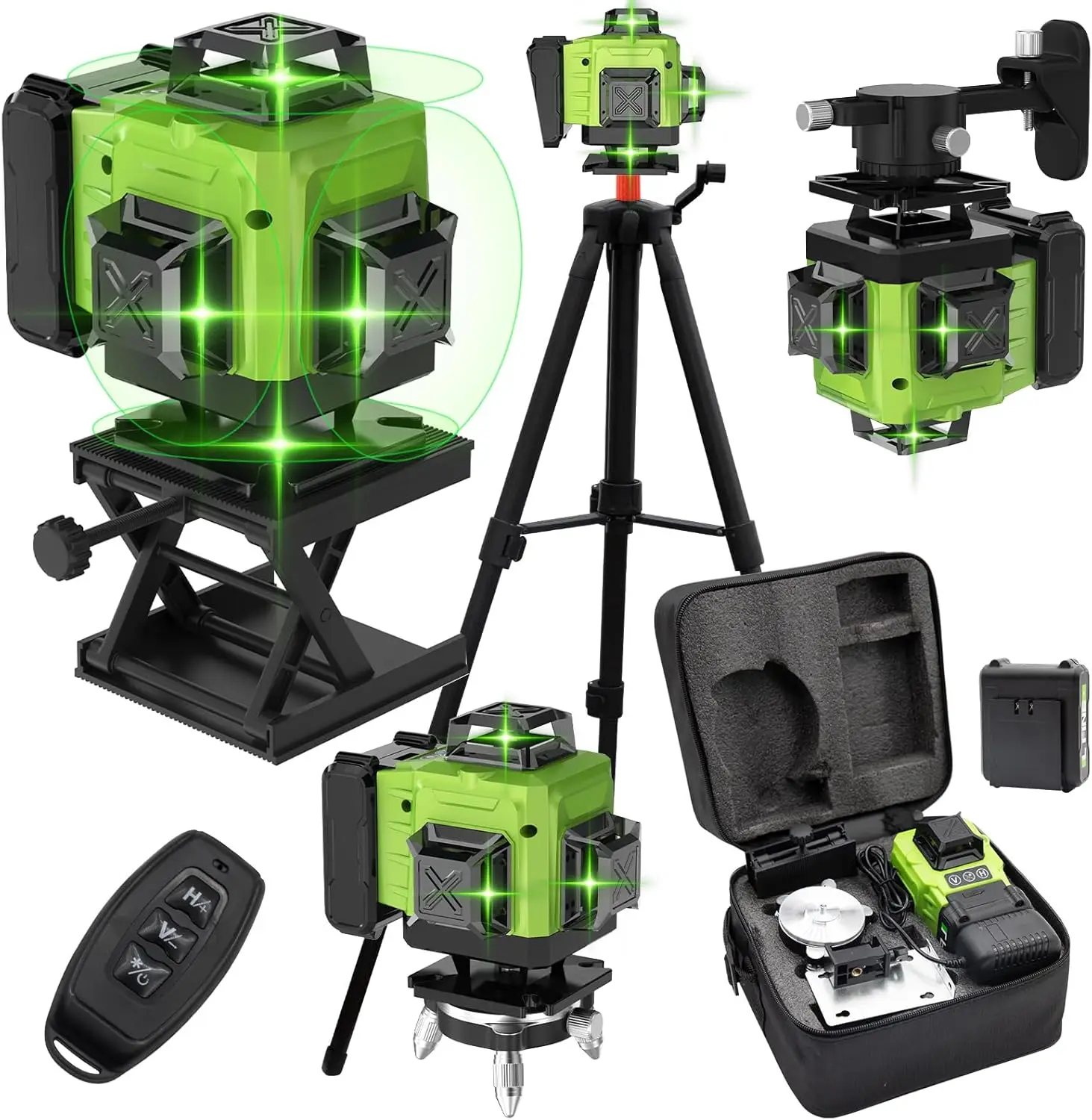 16 Lines 4D Laser Level green line SelfLeveling 360 Horizontal And Vertical Super Powerful Laser level green Beam laser level
