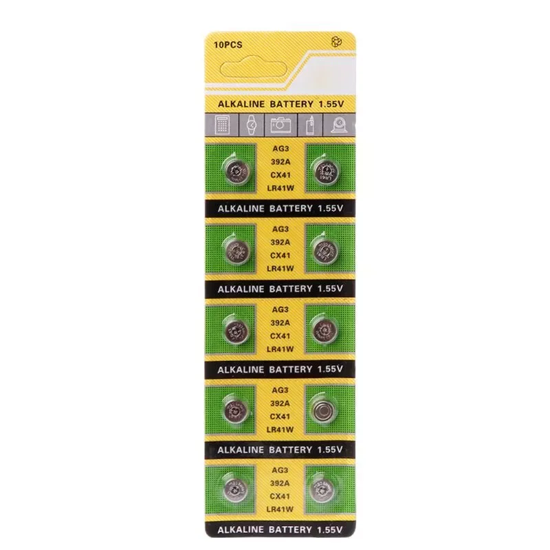 

NEW IN Cell Coin Alkaline Battery AG3 1.55V Button Batteries SR41 192 L736 384 SR41SW CX41 LR41 392 Lamp Chain Finger Light Watc