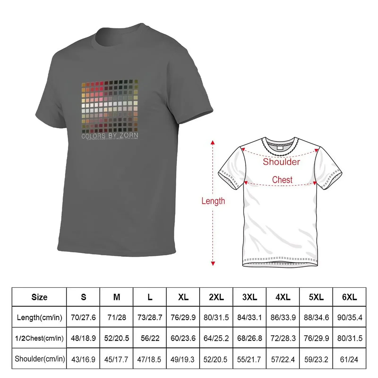 New COLORS BY ZORN T-Shirt plus size tops Oversized t-shirt black t shirts Men's