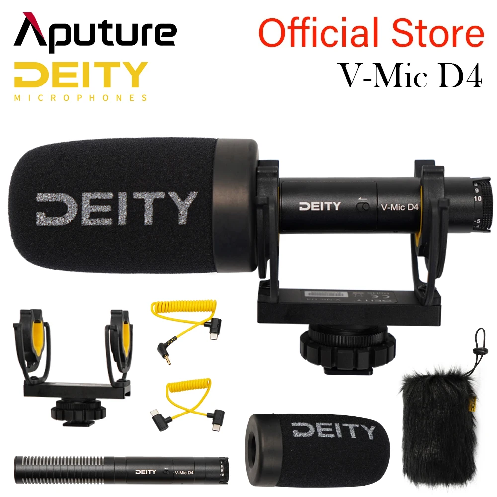

Deity V-Mic D4 Directional Shotgun Microphone Low Noise Condenser Recording Microfone for DSLR Computers Smartphones Cameras