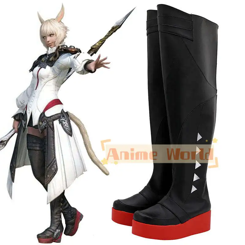 Чёрные ботинки для косплея Хэллоуина