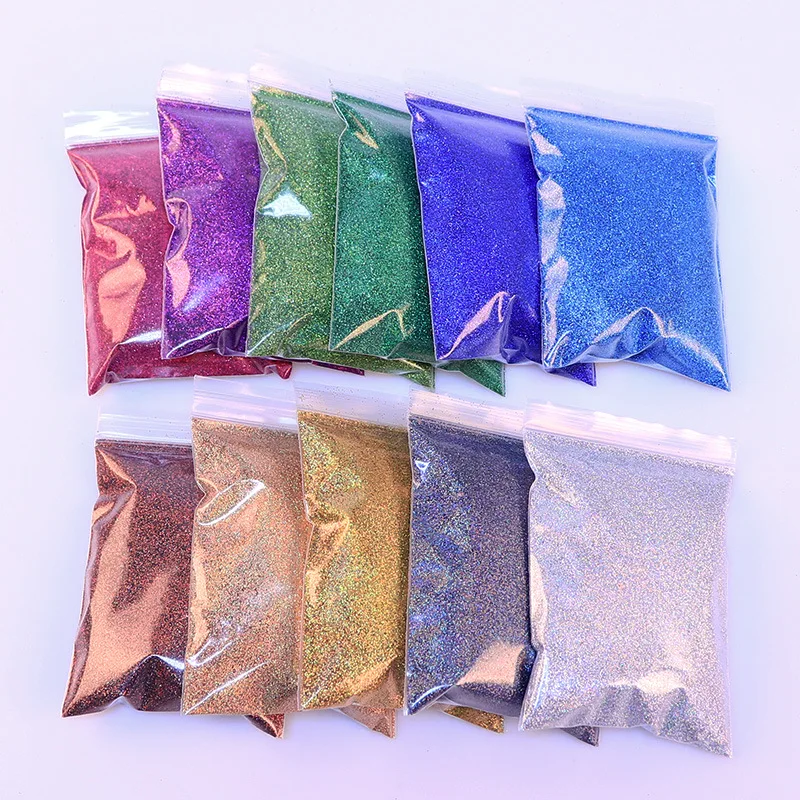 

10/20/50G/ Bag of 20-color Nail Laser Powder Nail Glitter DIY Nail Crystal Material Decoration Nails art Accessories
