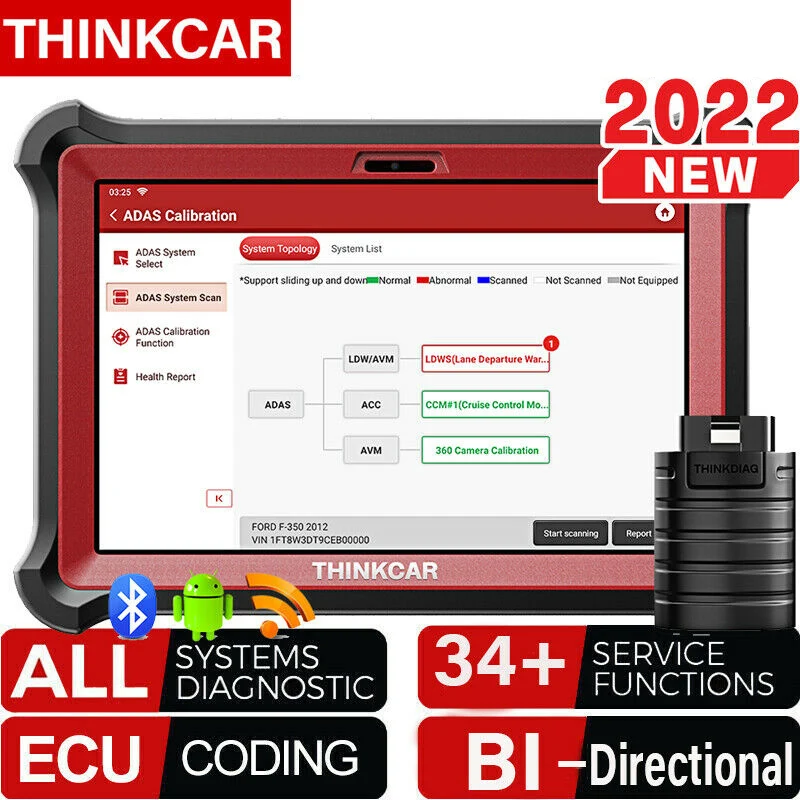 

Thinktool PAD 10 Bidirectional Car OBD2 Scanner Diagnostic Tool KEY Programming