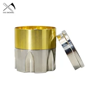 evil smoking new classic creative zinc alloy three layer tobacco vanilla and weed grinding set bullet smoking suit