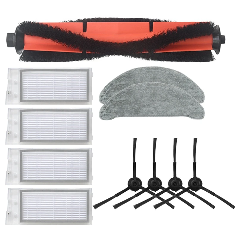 

11Pcs Main Brush Mop Cloth Hepa Filter Side Brush Parts For Roidmi EVE Plus Robotic Vacuum Cleaner Kits Accessories
