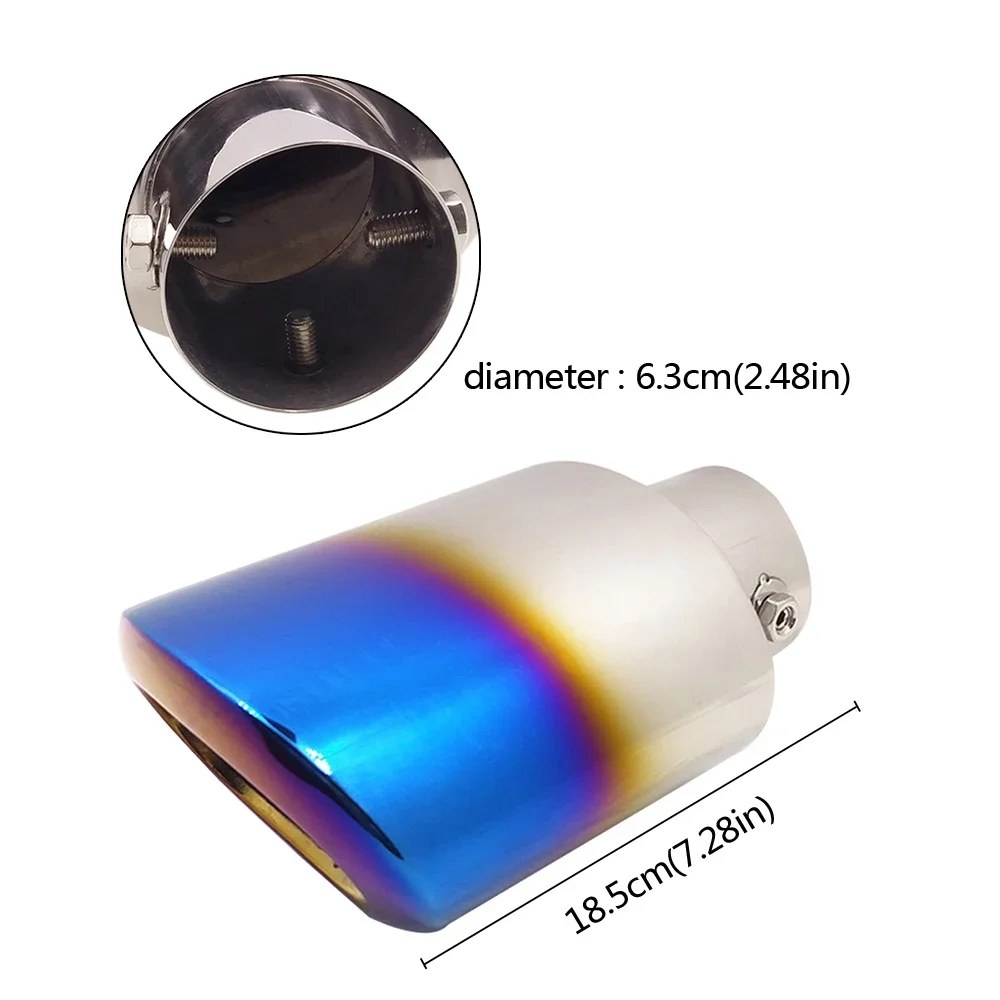 Универсальный хромированный автомобильный глушитель выхлопной трубы из