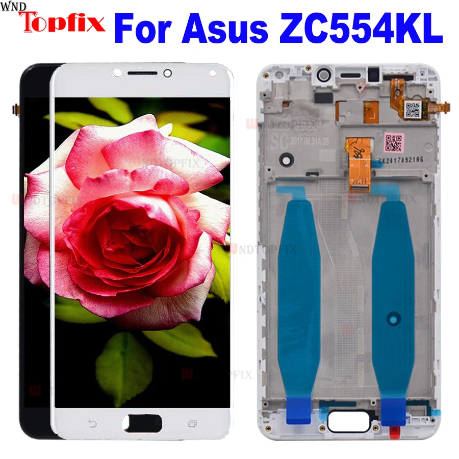 ЖК-дисплей 5,5 дюйма для Asus Zenfone 4 Max Pro Plus, ЖК-дисплей с сенсорным экраном и дигитайзером, рамка для замены для Asus ZC554KL, ЖК-дисплей