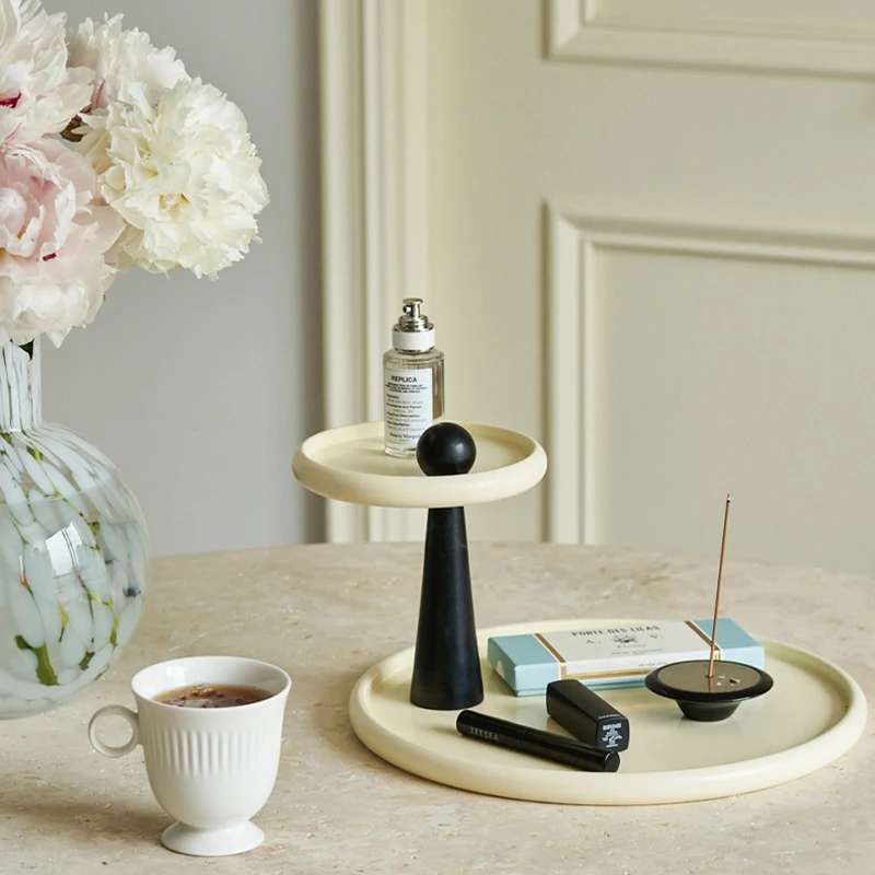 Деревянный Органайзер в скандинавском стиле двухслойный держатель для кремов