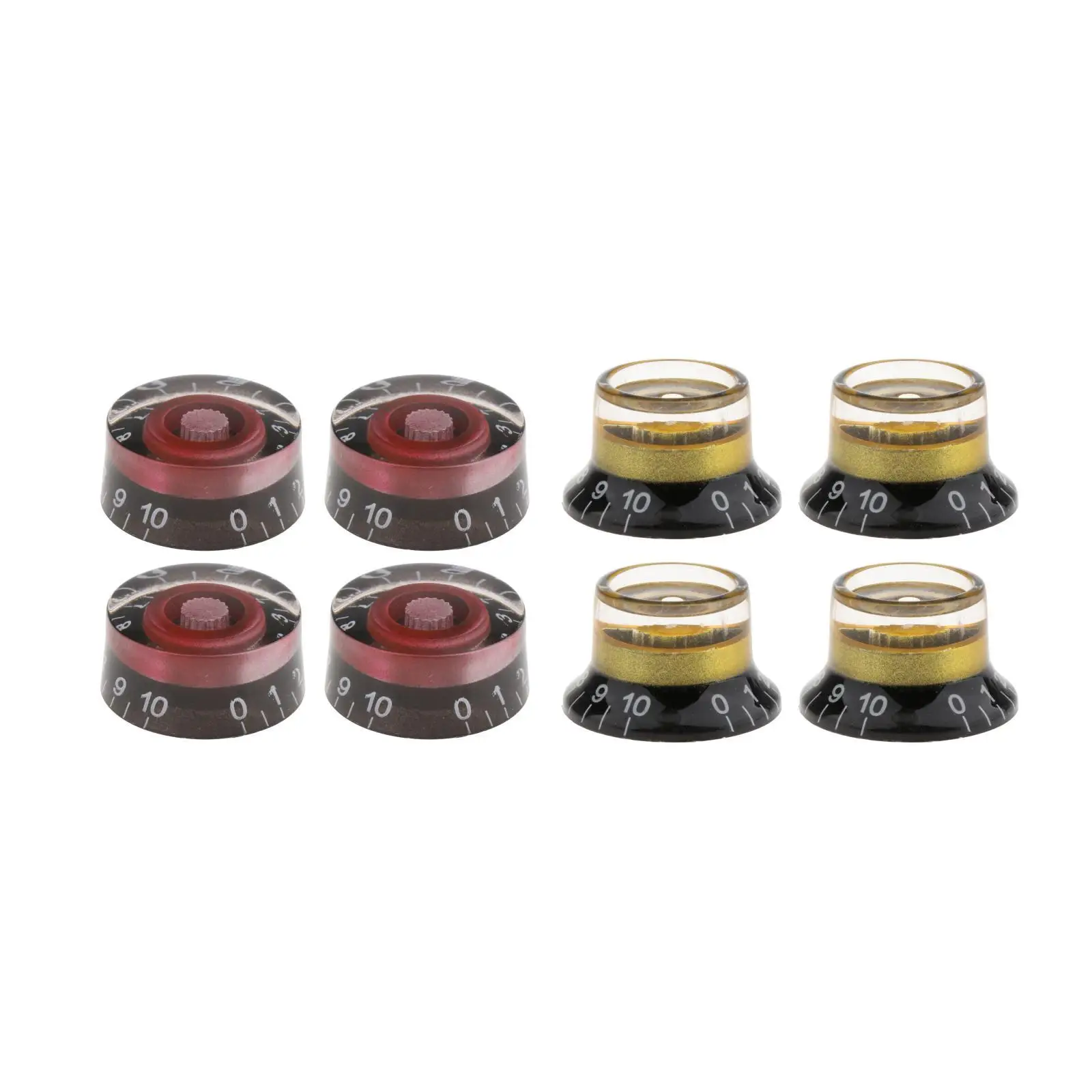 

4pcs Guitar & Volume Control Knobs with Number Top Hat for LP