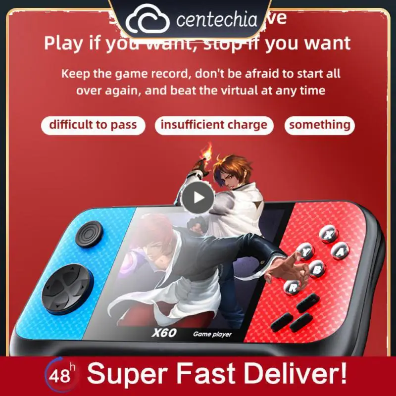 

Portable Retro Handheld Game Player 3.5 Inch Video Player Support Tf Card Expansion Built-in 6800 Games Handheld Game Console