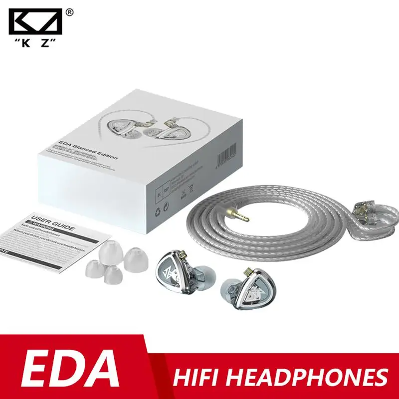 

KZ EDA Balanced In Ear Earphones HIFI Headphones Dual Movinng Coil Monitor Earbuds Game Sport Noise Cancelling Headset with Mic