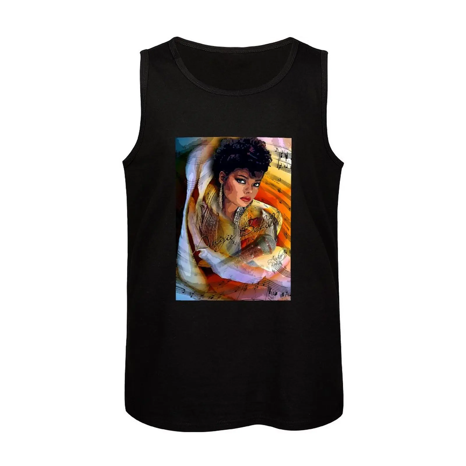 Футболка мужская с цветочным рисунком без рукавов