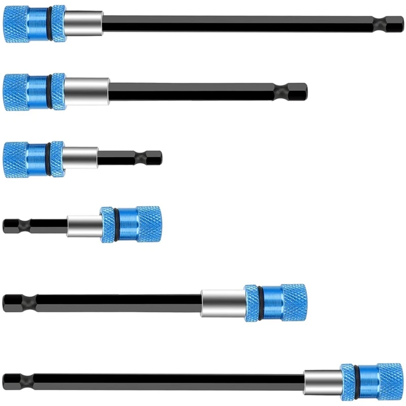 

Drill Bit Extension Set, 6 Pcs Magnetic Drill Bit Extender Hex Shank, Magnetic Quick Release Extension Chuck Adapter