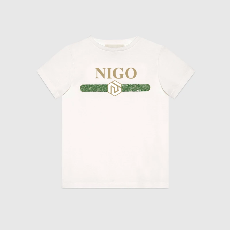 NIGO Children's Letter Print Cotton T-shirt #nigo35267 enlarge