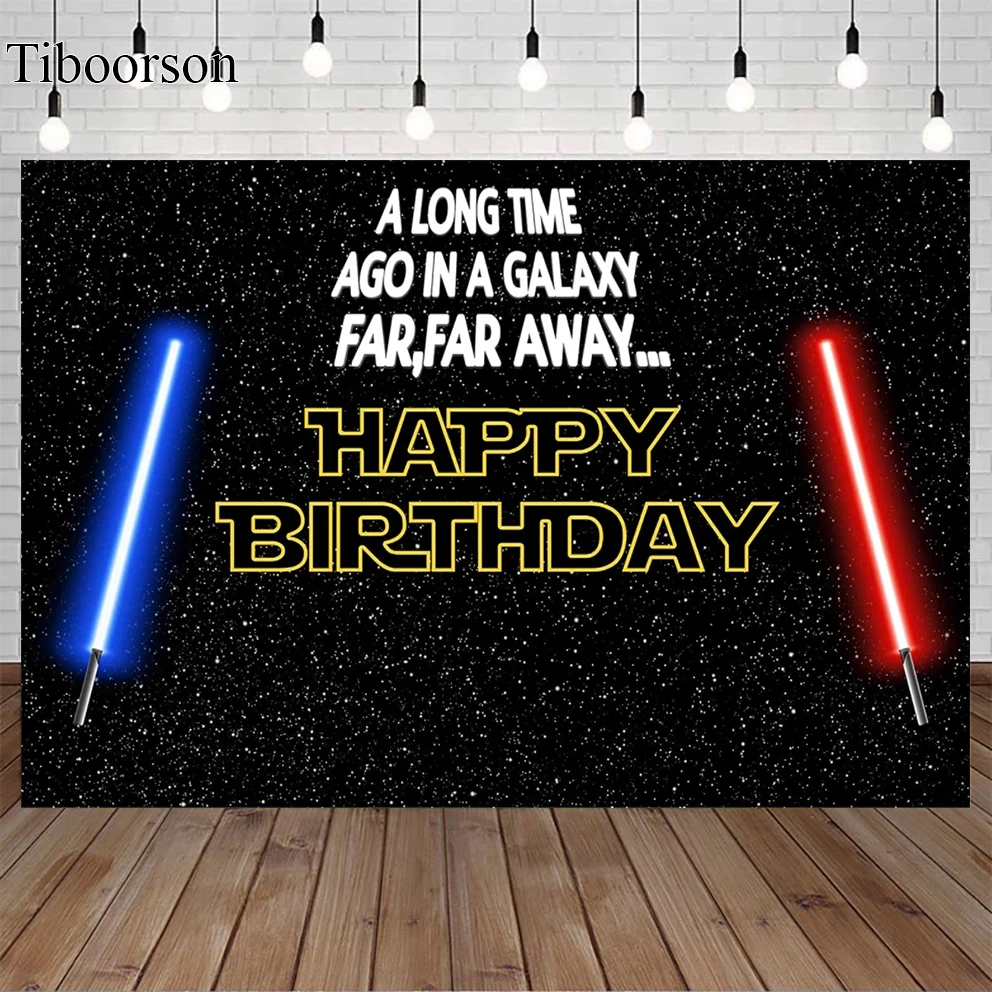 

Фон для фотосъемки с изображением галактики на день рождения неба Вселенной детский праздничный динамический светильник волнистый синий и красный световой меч Декор
