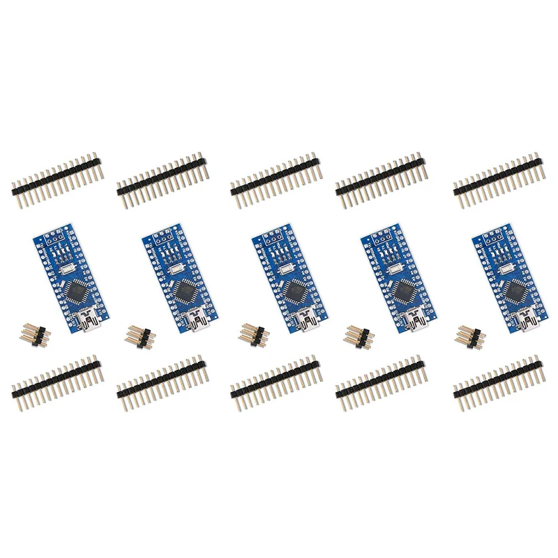 

For Arduino Pro Mini Nano V3.0 Atmega328p 5V 16M Microcontroller Kit Without USB Cable For Arduino Nano V3.0 (5Pcs)