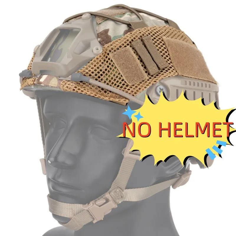 

Men Airsoft Hunting Tactical Military Combat Helmet Cover CS Wargame Sport Helmet Cover For Ops-Core PJ/BJ/MH Type 9(No Helmet)