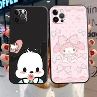 new hello kitty phone cases for iphone 11 12 pro max 6s 7 8 plus xs max 12 13 mini x xr se 2020 funda soft tpu back cover