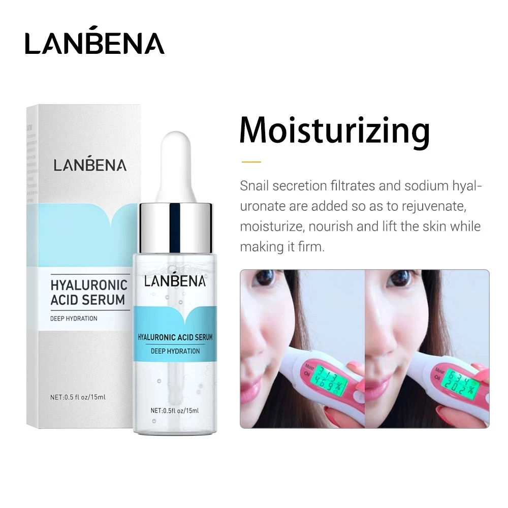 

LANBENA Face Care Hyaluronic Acid Serum Moisturizing Anti-Aging Whitening Facial Essence Anti-Oxidation Face Serum Skin Care