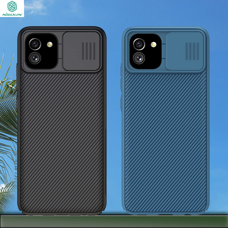 

For Samsung Galaxy A03 Case NILLKIN Slide Cases Camera Protection Case For Samsung Galaxy A03 Cover Anti-skid Cover