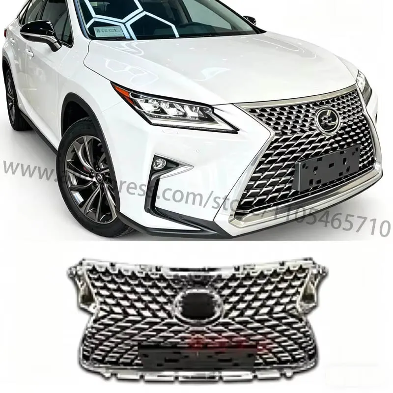 Фото Хромированная передняя решетка для Lexus RX300, RX200t, RX450h 2016-2019 годов, обновленный стиль 2020 года №1