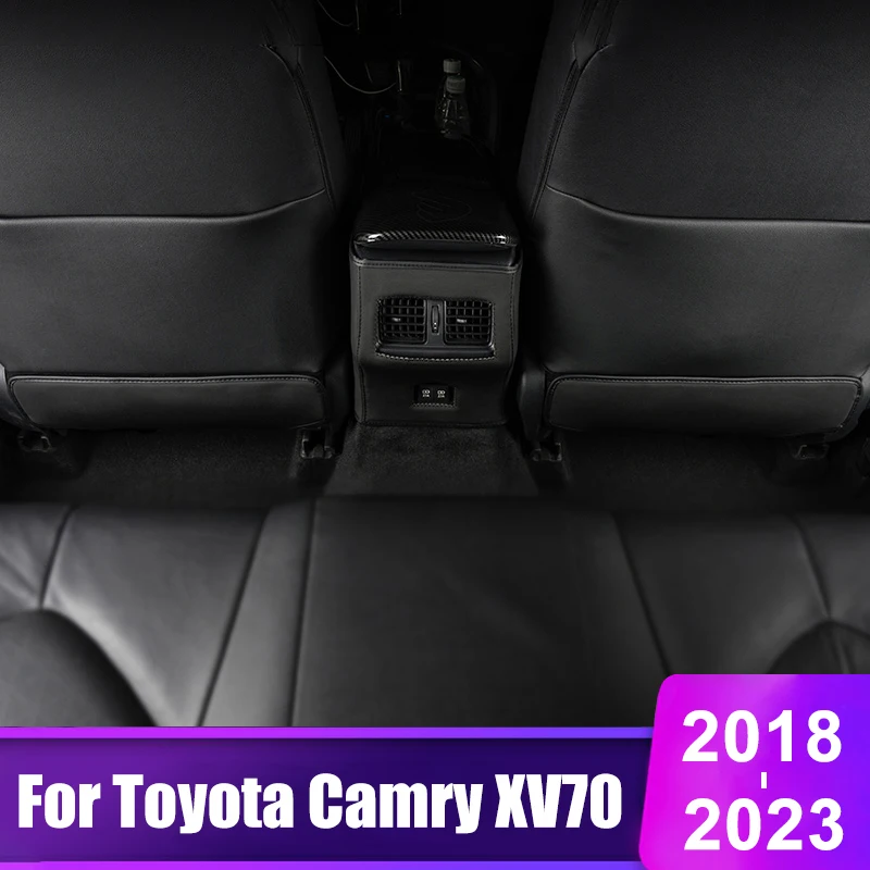 

For Toyota Camry 70 XV70 2018 2019 2020 2021 2022 2023 Car Seat Back Armrest Box Protect Covers Baby Kick-Proof Mats Accessories