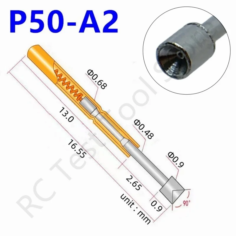 

Тестовые щупы Pogo Pin AOSHANG P50-A2
