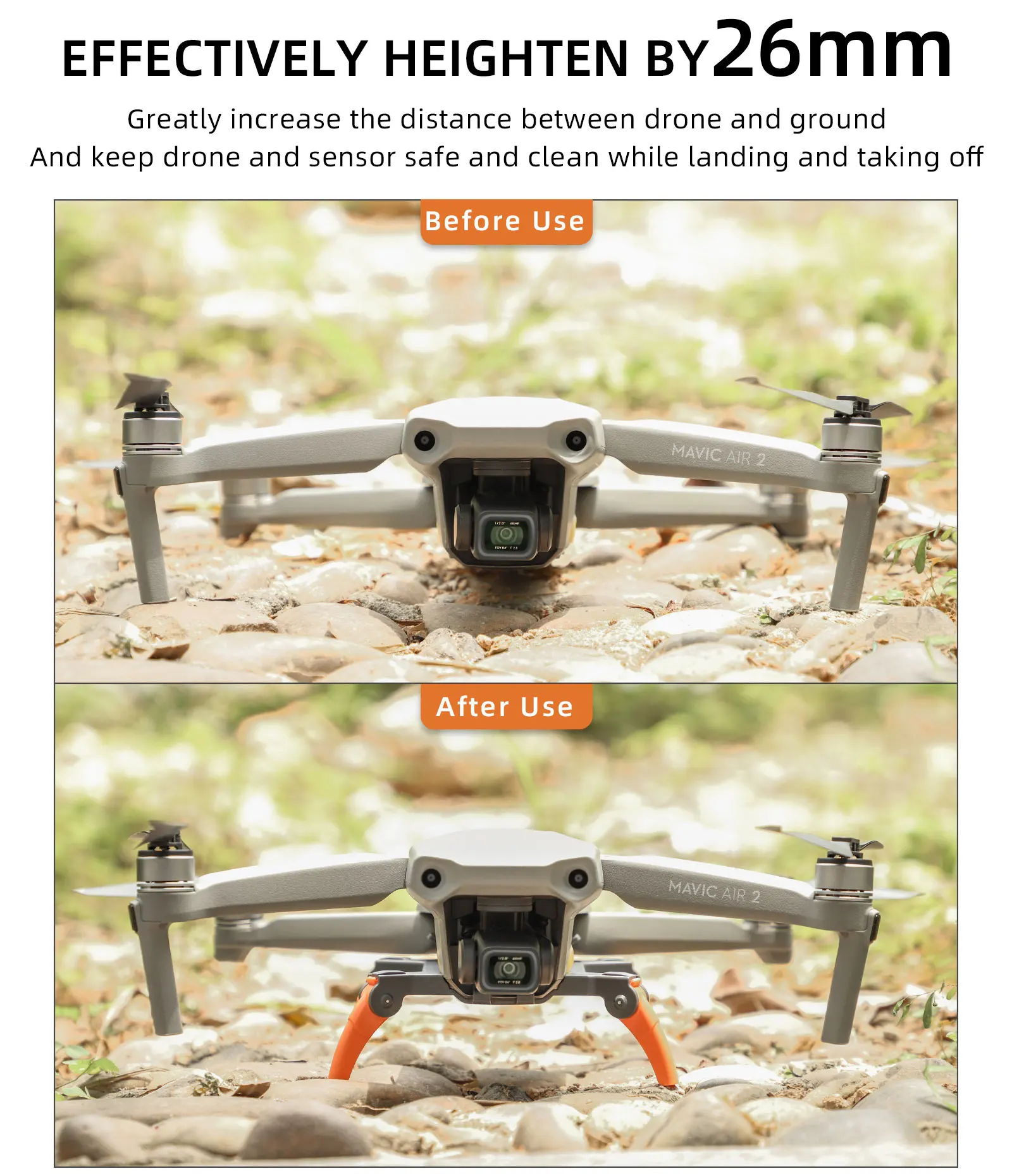 Landing Gear For DJI Air 2s /Mavic 2 Extension Protector Increased 26 MM Folding Feet Drone Accessories |