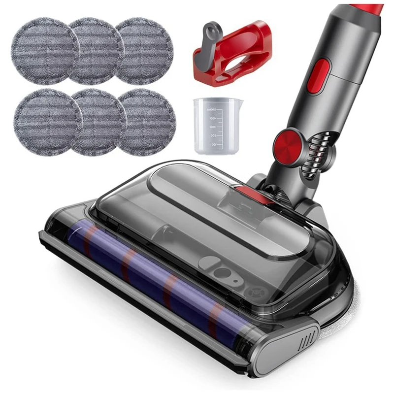 Electric Mop Head For Dyson V7 V8 V10 V11 V15 Vacuum Cleaner, Mop Attachment With LED Headlights Water Reservoir