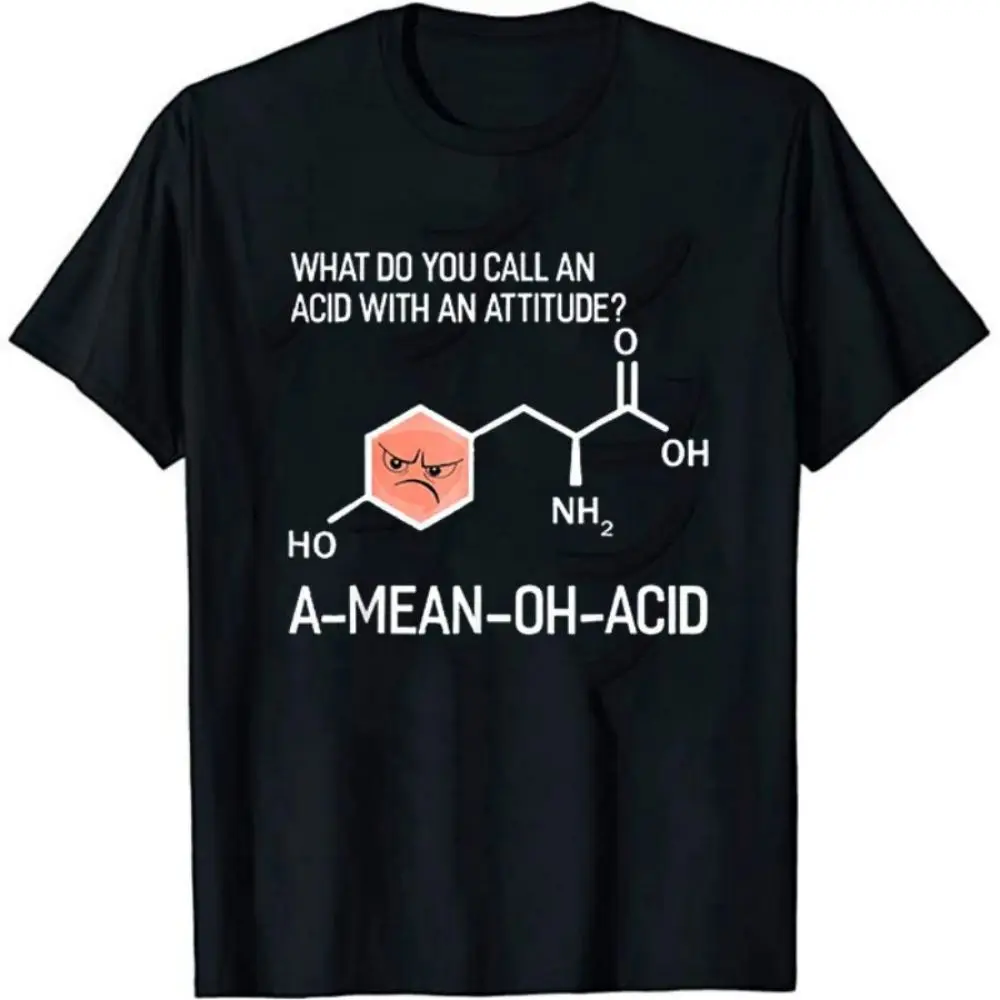 

Humor Chemistry Pattern T Shirt Gifts-Amino Acid for Women Men Funny Summer Tee Casual Science Lover Short Sleeves T Shirt