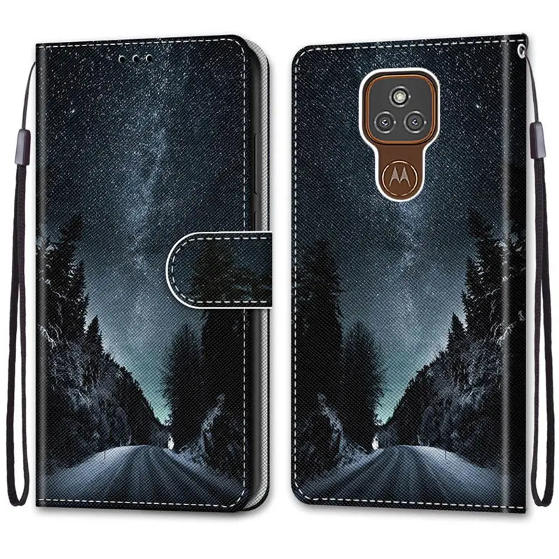 flip case for motorola e7 plus luxury card paint book phone shell moto e7 e6 plus leather wallet case for moto g9 g 8 play etui free global shipping