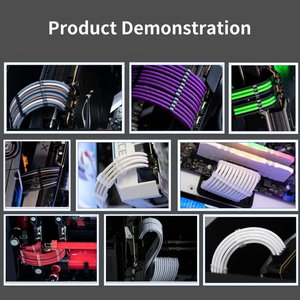

24Pcs/Set Cable Organizer Useful 6/8/24Pin Computer Power Cable Clip Multi-purpose Easy Assembly Cable Comb