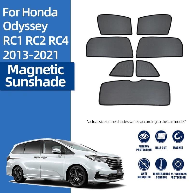 

For Honda Odyssey RC1 RC2 2013-2019 Magnetic Car Sunshade Shield Front Windshield Blind Curtain Rear Side Window Sun Shade Visor