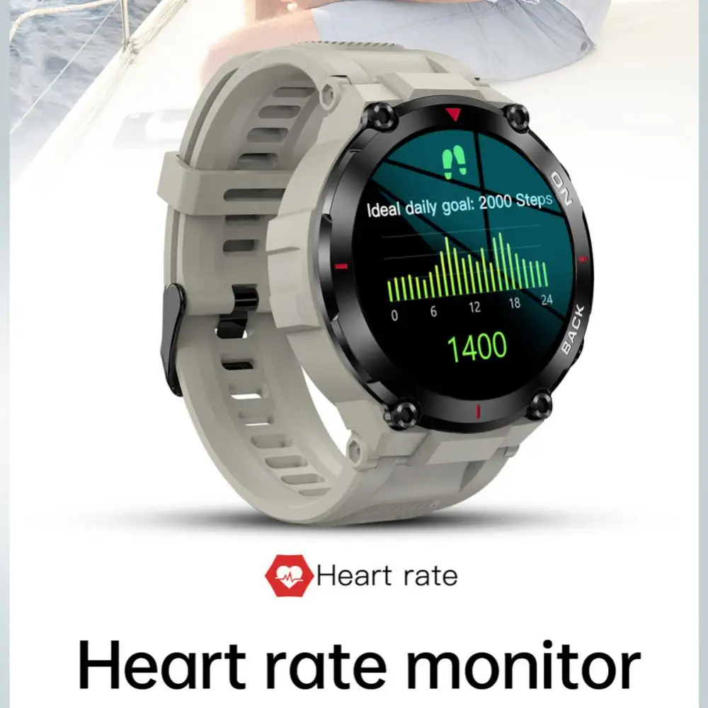 

K37 Smart Watch GPS Outdoor Sport Fitness Bracelet Super Long Standby Wristwatch Health Monitoring Tracker Waterproof Smartwatch