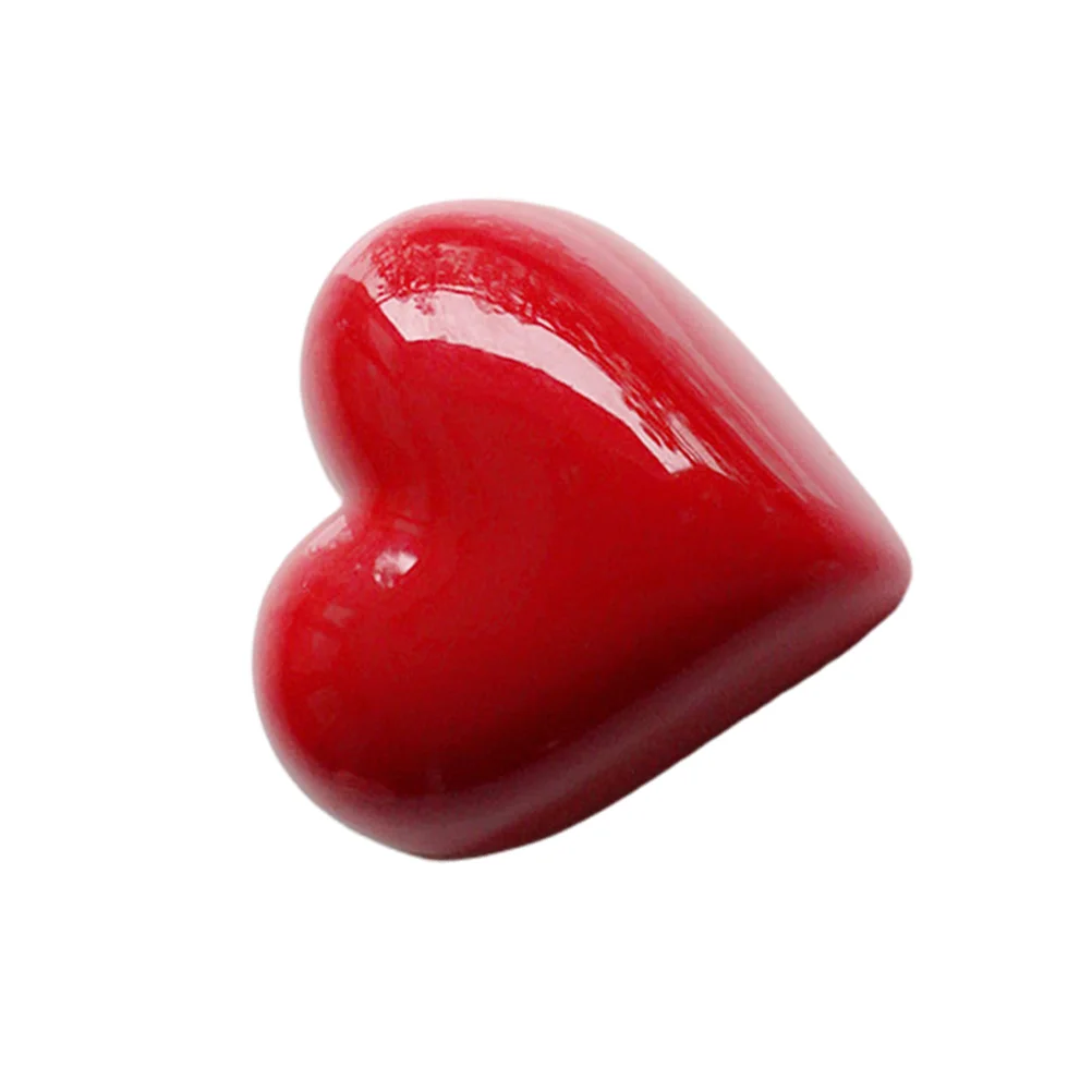 

10Pcs Lovely 3-D Heart Magnetic Stickers Resin Fridge Magnets Board Stickers Children Toys(Red)