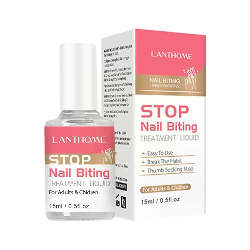 

15ml Stop Nail Biting Treatment Nail Polish Bitter Cuticle For Child Adult Non-Toxic Healthy Oil Stop Sucking Thumb L1R5