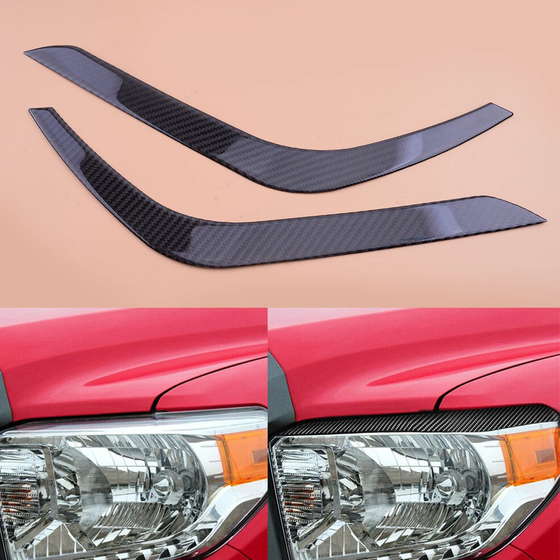 

Передняя левая/правая Накладка для бровей из углеродного волокна для Toyota Tundra 2014 2015 2016 2017 2018, 2 шт.